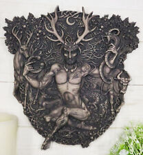Ebros Wicca Horned God Cernunnos Wall Plaque Masculine Divinity Neopaganism picture