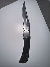 Vintage Sharp Model 425 Lockback Single Blade Folding Knife w/ Sheath Taiwan picture