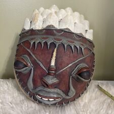 Amazon Brazil Mask Hand Made Tribal Wall Hanger Display Decor Unique Gift RARE picture