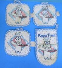Rare Vintage 1988 Pillsbury Doughboy Poppin' Fresh Linen Set by Canon 4 pcs FS picture