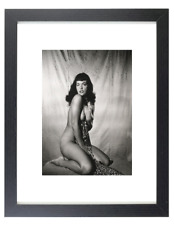 1950s Actress Model Bettie Page Classic Sexy Matted & Framed Picture Photo picture