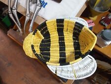Honey Bee Resin Wicker Basket. Indoor / Outdoor LARGE 14” X 13” X 4.5” picture