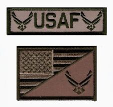USAF USA Flag USA Air force Logo Embroidered Hook patch BUNDLE picture