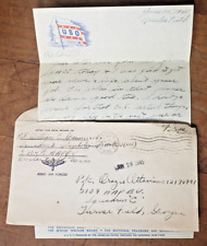 1945 WWII Letter Squadron E Psychological Unit 3704th AAF BU Keesler Field GREEN picture