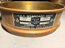 Vintage Humboldt 8" Deep-Frame Brass Wet Washing Sieve – No. 325 Mesh picture