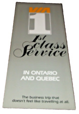 VIA RAIL CANADA FIRST CLASS SERVICE IN ONTARIO AND QUEBEC BROCHURE picture
