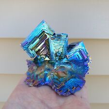 Large 1LB, 15oz Rainbow Bismuth Cubic Crystal Cluster 886g picture