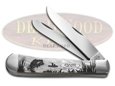 Case XX Knives Bass Fever Trapper 6073BASS-HP White Pearl Stainless Pocket Knife picture