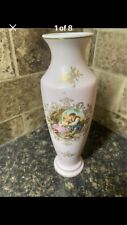 Bud Vase White Scene of Victorian Courting Couple 8