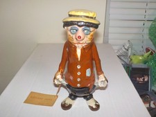 Vintage 1950's Kreiss Elegant Heirs Ceramic Figure w/ Paper Tag Poverty Is No Di picture