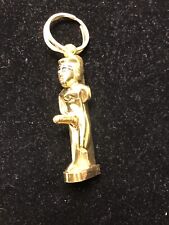 Min, Ancient Egyptian Sex God Key Chain, Gold Plated, 4 Inches picture