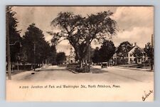 Attleboro MA-Massachusetts, Junction Of Park, Antique, Vintage c1908 Postcard picture