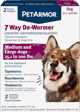PetArmor 7 Way De Wormer for Large Dogs Over 25 lbs 2 Chewables Praz picture