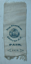 1873 New York State Fair Ribbon / Vice President Western New York picture