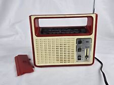 VTG Radio Shack REALISTIC Red AM-FM Radio Dual Power Works Great picture