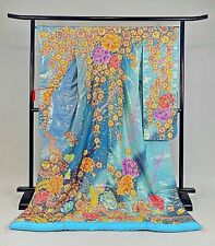 Japanese Kimono Uchikake Wedding Pure Silk japan 1584 picture