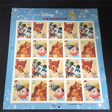 The Art Of DISNEY Friendship 2 US Stamp Sheets 40 .37 Cent Stamps Total MNH picture