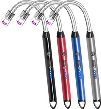 4 Pack Candle Lighter Electric Rechargeable Arc Windproof Lighters Flexible N... picture