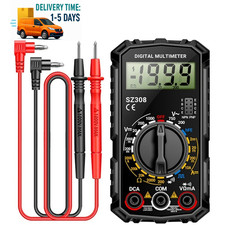 Digital Multimeter LCD Voltmeter Ammeter Ohmmeter Volt AC DC Tester Leads Meter picture