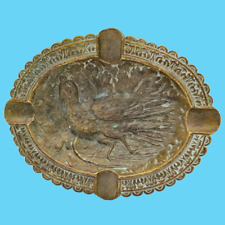 Antique art deco ashtray decor capercaillie bird n° 22 signed DL Vintage picture