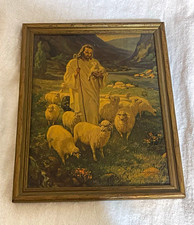 Vintage 1943 Warner Sallman "The Good Shepherd" Framed Print Kriebel & Bates 15. picture