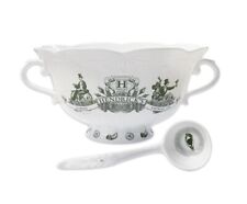 1X LARGE NEW HENDRICKS GIN GENUINE OFFICIAL PORCELAIN PUNCH BOWL &LADLE SET 2023 picture