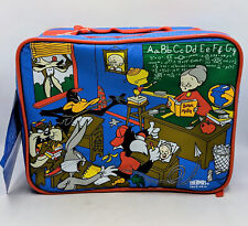 1995 Warner Store Looney Tunes Classroom Vinyl Lunch Box Taz Bugs Daffy Wiley picture