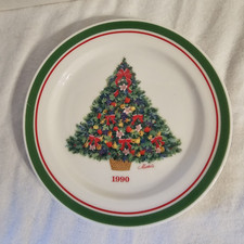 VTG Hallmark Nostalgic Trees of Christmas Plate 1990 Festive Christmas Holiday picture