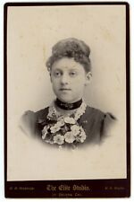 CIRCA 1890'S CABINET CARD Beautiful Young Girl Choker HH Blakesly  St. Helena CA picture