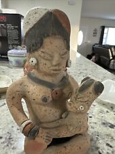 Hand Craft Woman Mother Nursing Child Clay Figurne statue primitive fertility GW picture