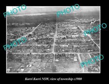 OLD POSTCARD SIZE PHOTO OF KURRI KURRI NSW VIEW OF TOWNSHIP c1900 picture