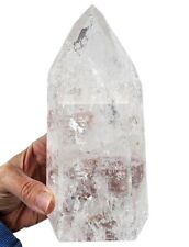 XL Clear Quartz Crystal Polished Tower with Rainbows Brazil 1lb 14.7oz picture
