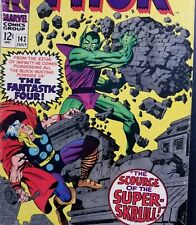 Clean Raw Marvel 1967 MIGHTY THOR #142 Super Skrull Cover NICE COPY picture