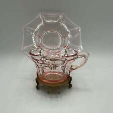 Pink Depression Glass Cup and Saucer picture