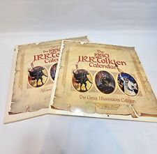 VINTAGE NEW JRR TOLKIEN CALENDAR #4 - 1980 + BOX MAILER LORD OF THE RINGS SET picture
