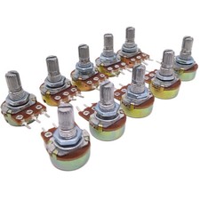 10pcs 10K ohm Linear Taper Rotary Potentiometer Panel pot B10K Shaft 15mm picture