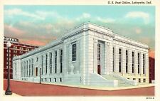Vintage Postcard 1950'S U. S. Post Office Building Landmark Lafayette Indiana IN picture