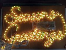 Seasons Greetings Rope Light Old Holiday Warm White Light Up Xmas Decoration  picture