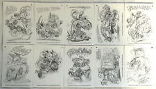 2020 Topps Garbage Pail Kids Krashers 1 ROUGH ART Complete 10-Card Set pencil picture