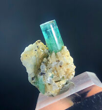 20.90 Cts Cute Green Tourmaline Crystal On Matrix, Pariba Color Tourmaline @ Afg picture