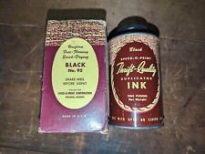 Vintage 1944 Speed-O-Print Thrift Quality Duplicator Ink #95 Black Tin Can picture