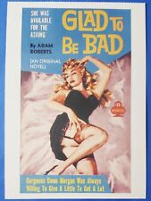 Postcard Pulp Fiction Cover Glad To Be Bad by Adam Roberts 6.75