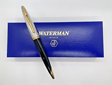 Waterman Carene Deluxe Lined Silver & Black Gold Trim Ballpoint Pen  Box picture