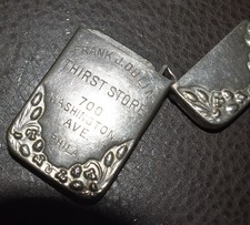 Antique Vesta Repousse Match Case - Philadelphia THIRST Store - Silver picture