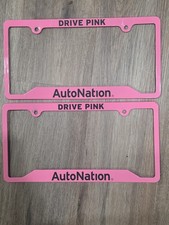 DRIVE PINK License Plate Frames Autonation (Set of 2) Cancer Awareness picture