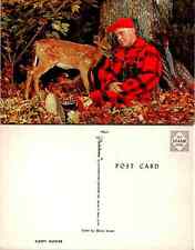 Vintage Postcard - Hunting Deer With Sleeping Hunter  picture