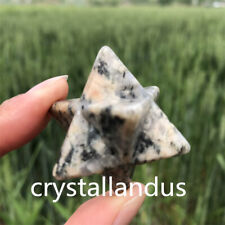 1pc Natural Unknown Merkaba Star Carved Quartz Crystal Pendant Reiki Ornament picture