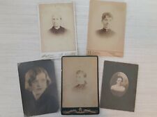Antique Vintage Photographs Lot, Ladies Cabinet Cards 1800s picture