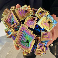 7.06lb Natural Aura Colorful Quartz Crystal Titanium Bismuth Ore Stone Specimens picture