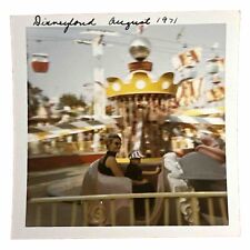 VINTAGE PHOTO 1971 Disneyland Trip family COLOR SNAPSHOT Dumbo the Elephant Ride picture